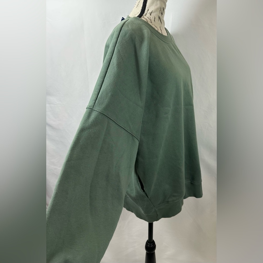 Tuff Athletics Green Off-the-Shoulder Sweater - Picture 3 of 13